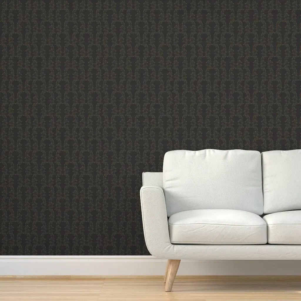 Field Clover Peel and Stick Wallpaper - Black, Gold product