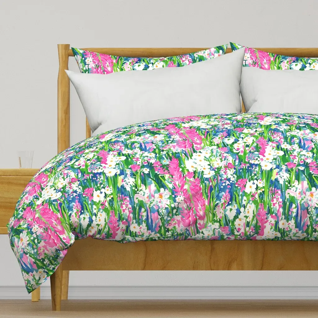 Field Day On Raspberry/Blue On Duvet Cover - Pink product