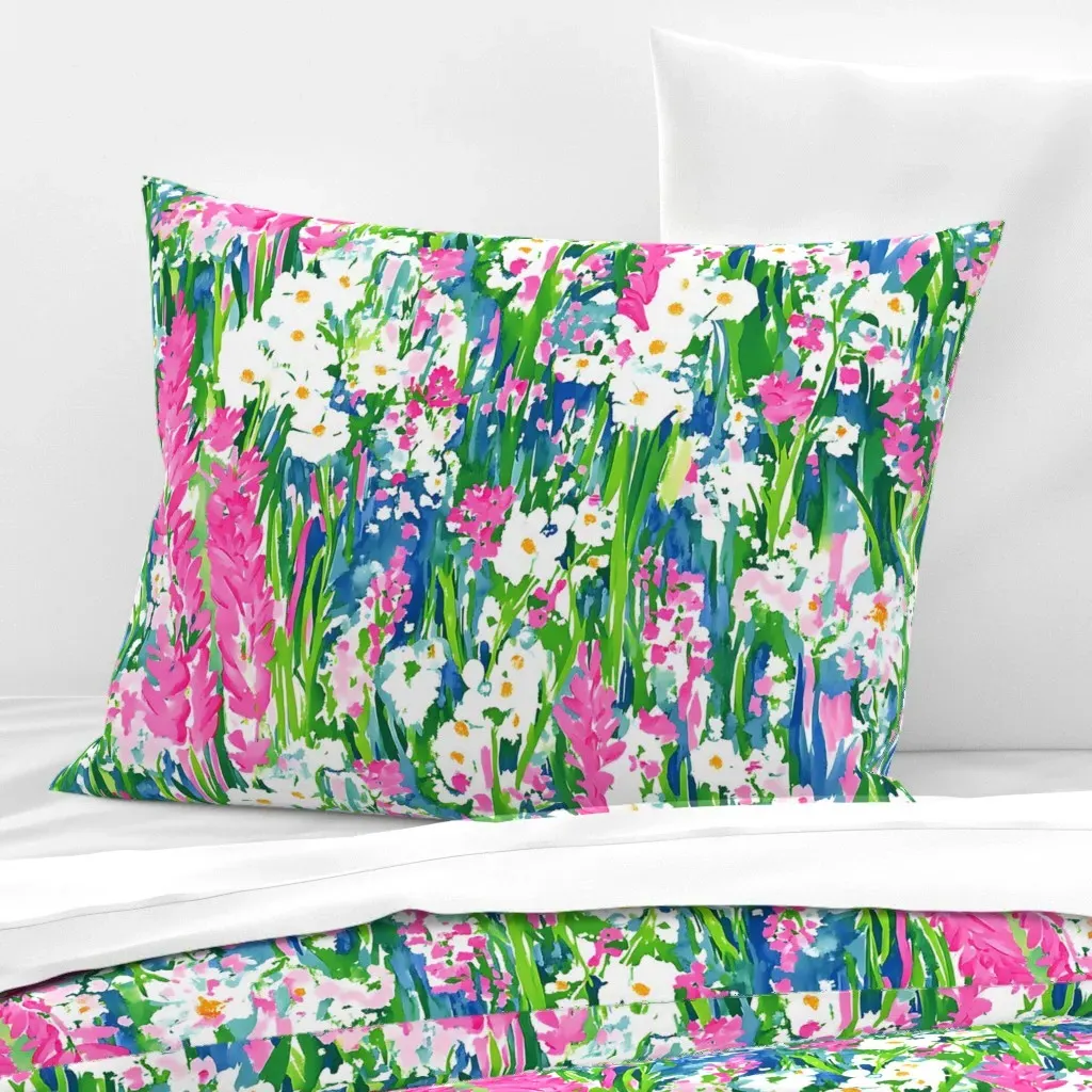 Field Day Standard Knife Edge Pillow - Pink, Cotton Sateen product