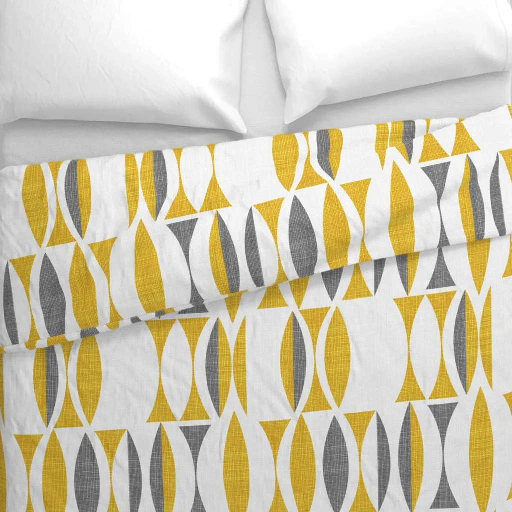 Field In Color Duvet Cover - Mustard Yellow alternate view