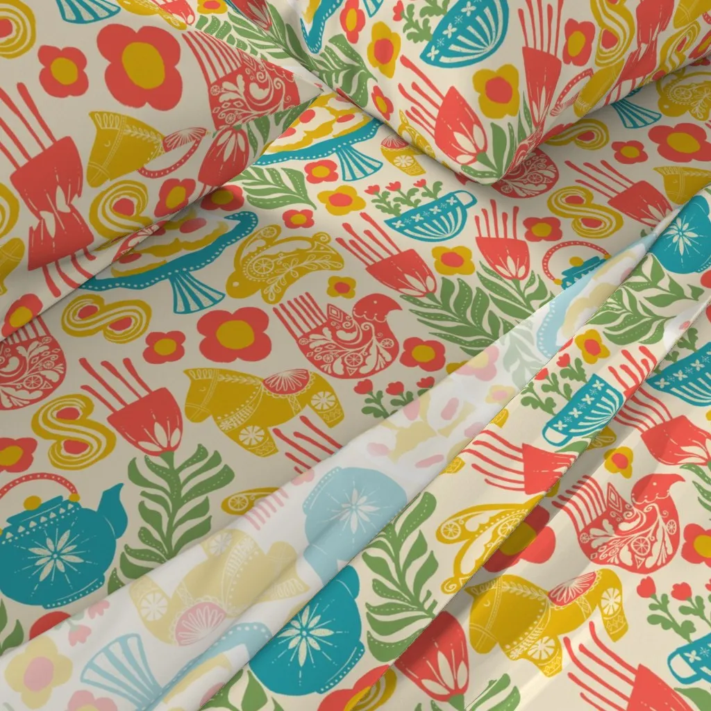 Fika King Sheet Set - Teal alternate view