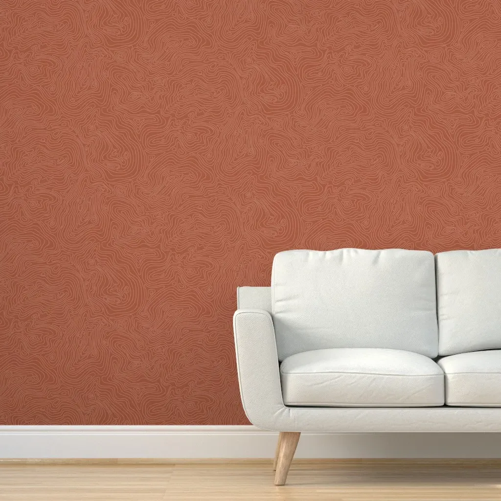 Fingerprint Of The Land Peel and Stick Wallpaper - Rust product