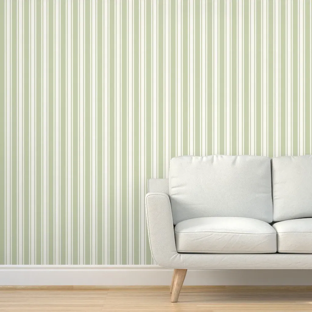 Finley Stripe Peel and Stick Wallpaper - Sage Green product