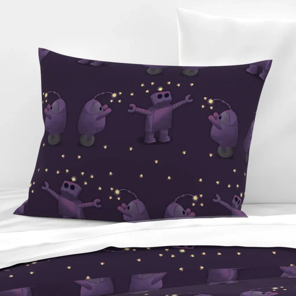 Firefly Curiosity Standard Knife Edge Cushion Cover - Purple, Cotton Sateen product