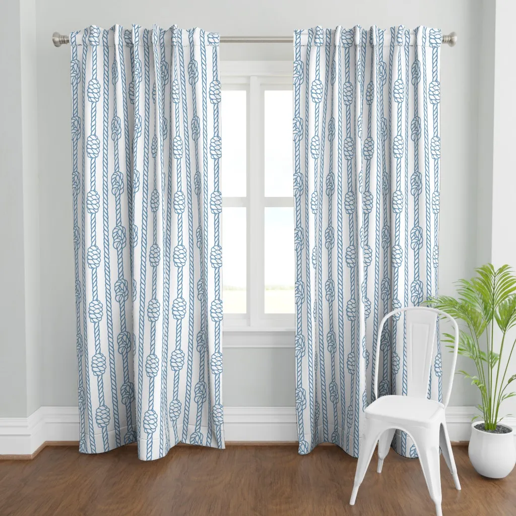 Fisherman Rope Med Curtain Panel - Blue product