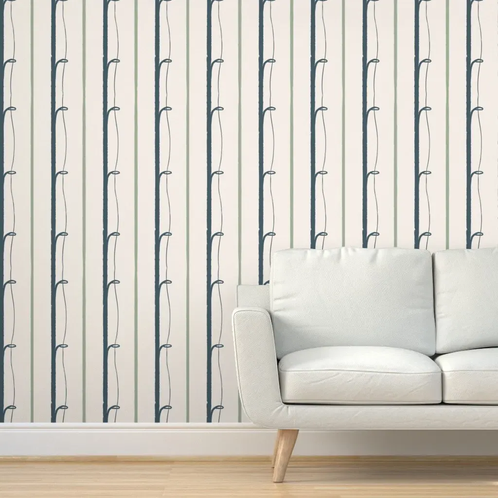Fishing Reel Peel and Stick Wallpaper - Dark Teal product