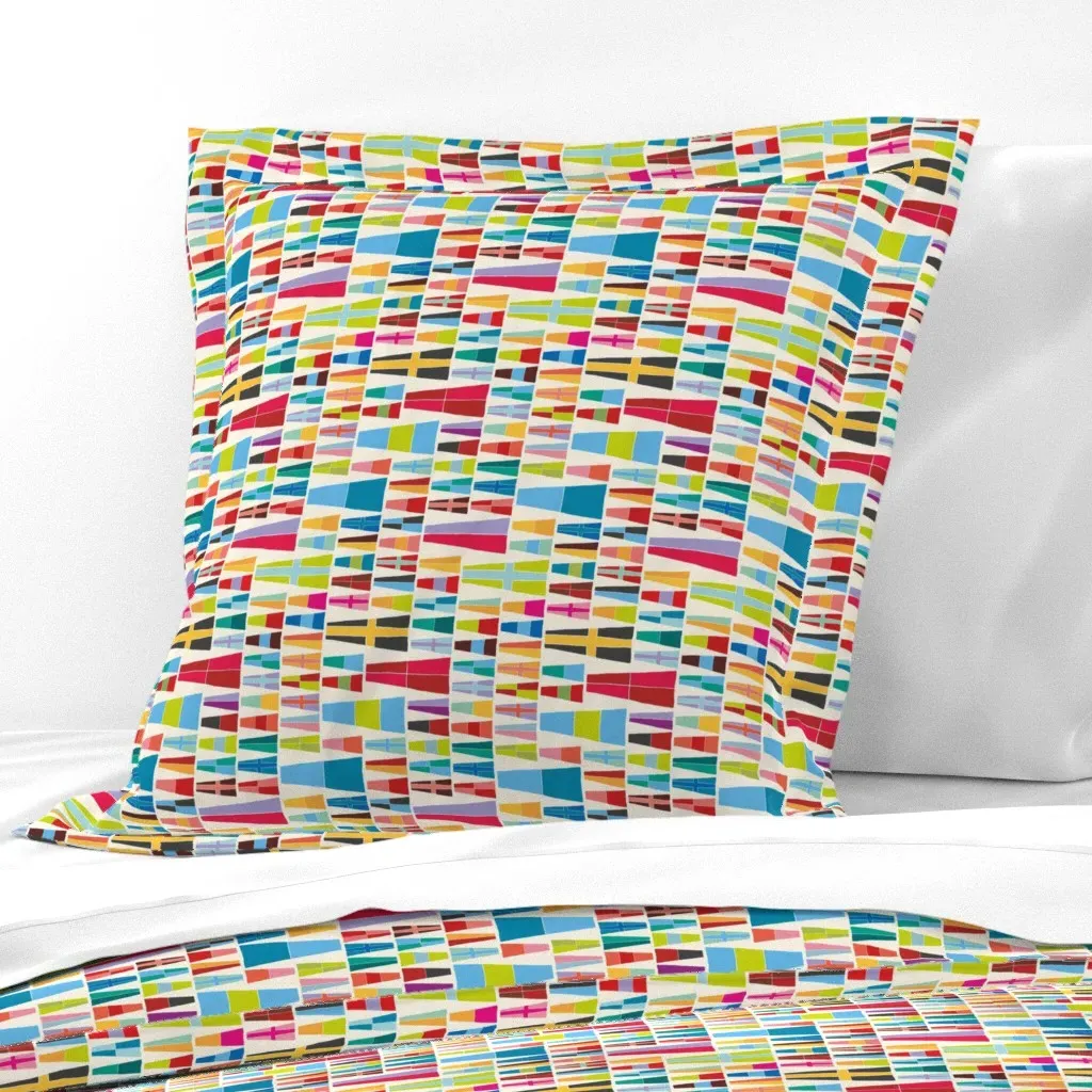 Flags Euro Pillow Sham - Off-White product