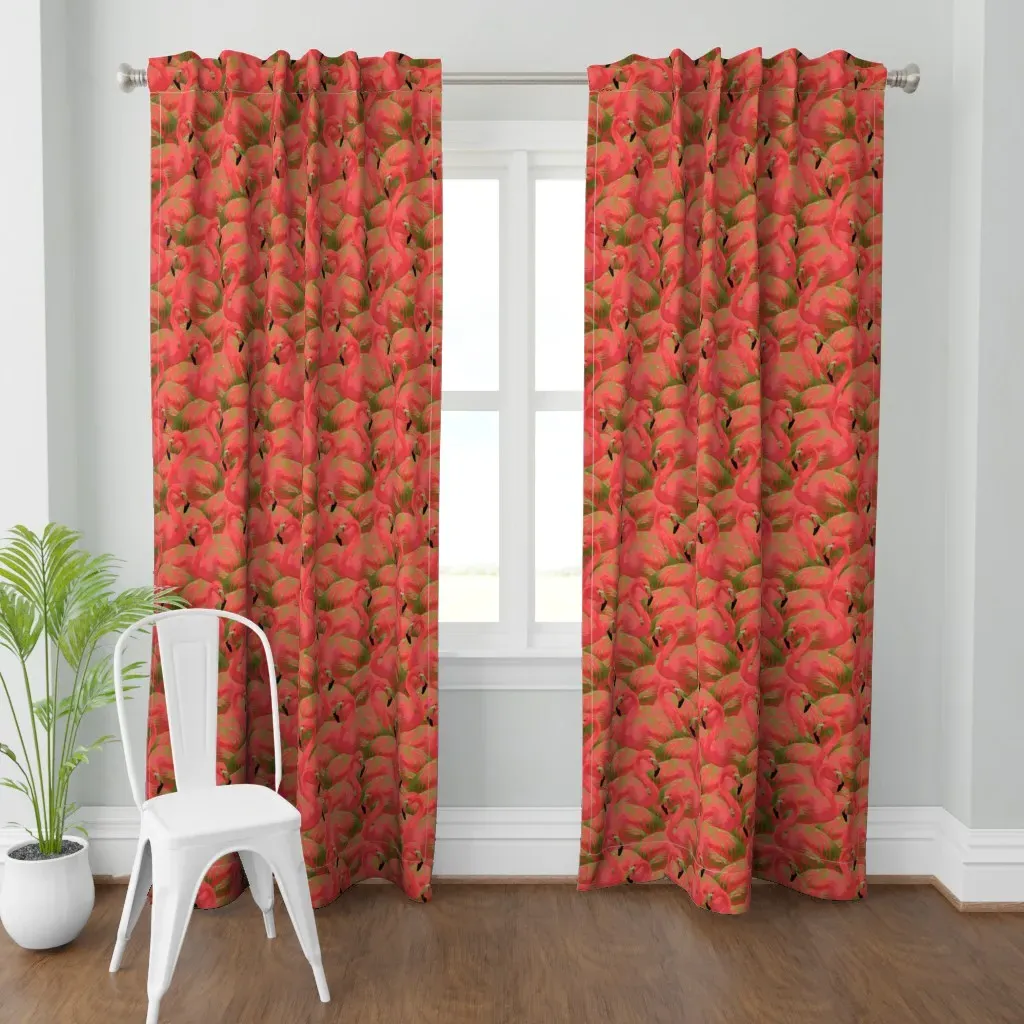 Flamingo Fever Kiwi Curtain Panel - Pink product