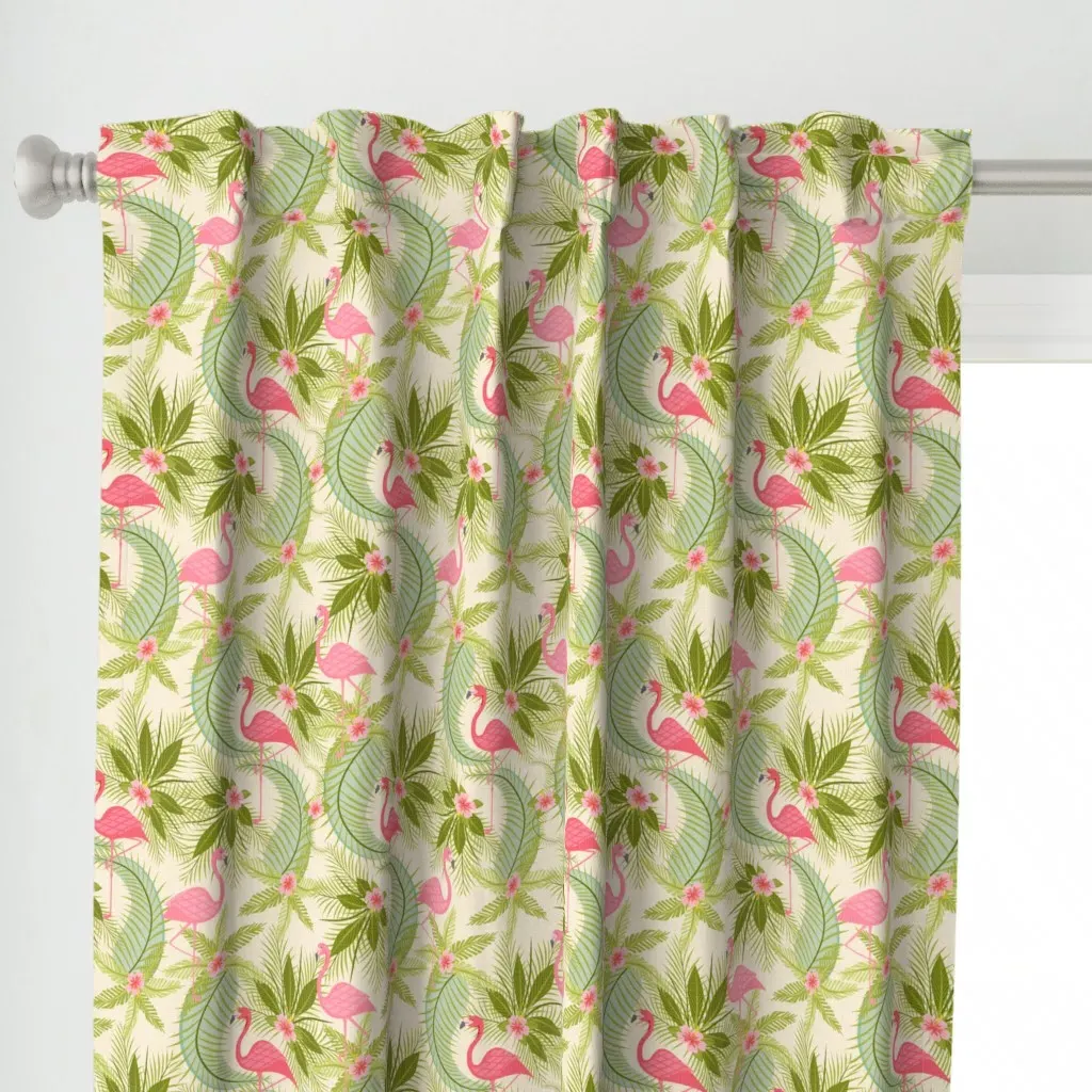 Flamingo Paradiso Small/Medium Curtain Panel - Pink alternate view