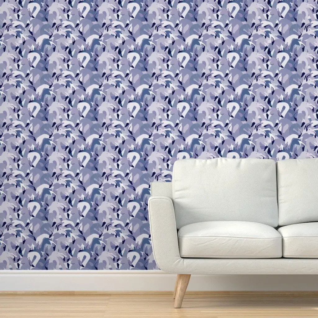 Flamingoes Peel and Stick Wallpaper - Lavender product