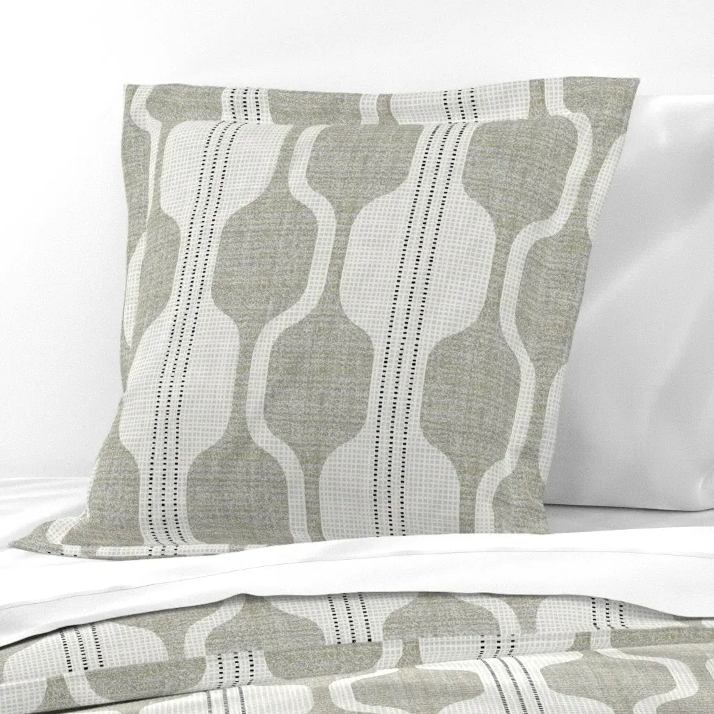 Flannel Ogee Euro Pillow Sham - Taupe product