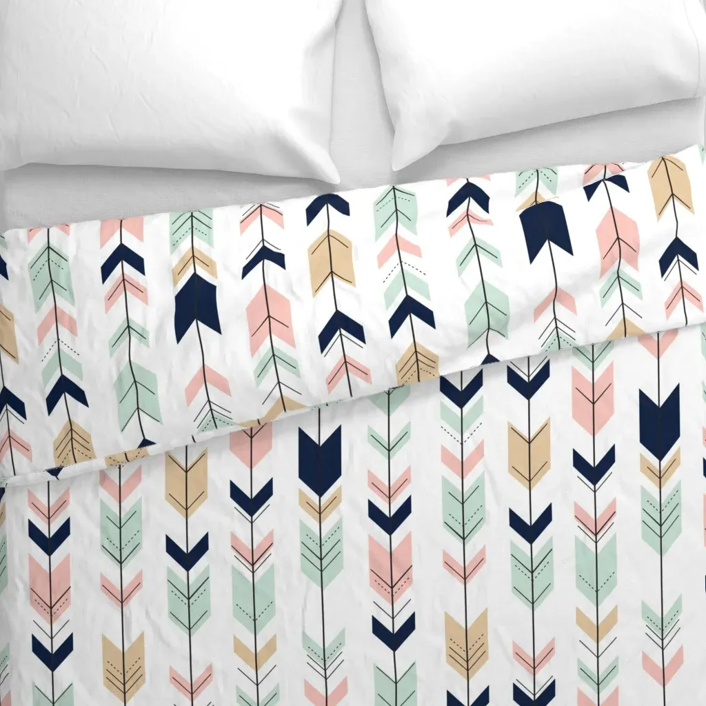 Fletching Arrows Briar Duvet Cover - Pastel Pink alternate view