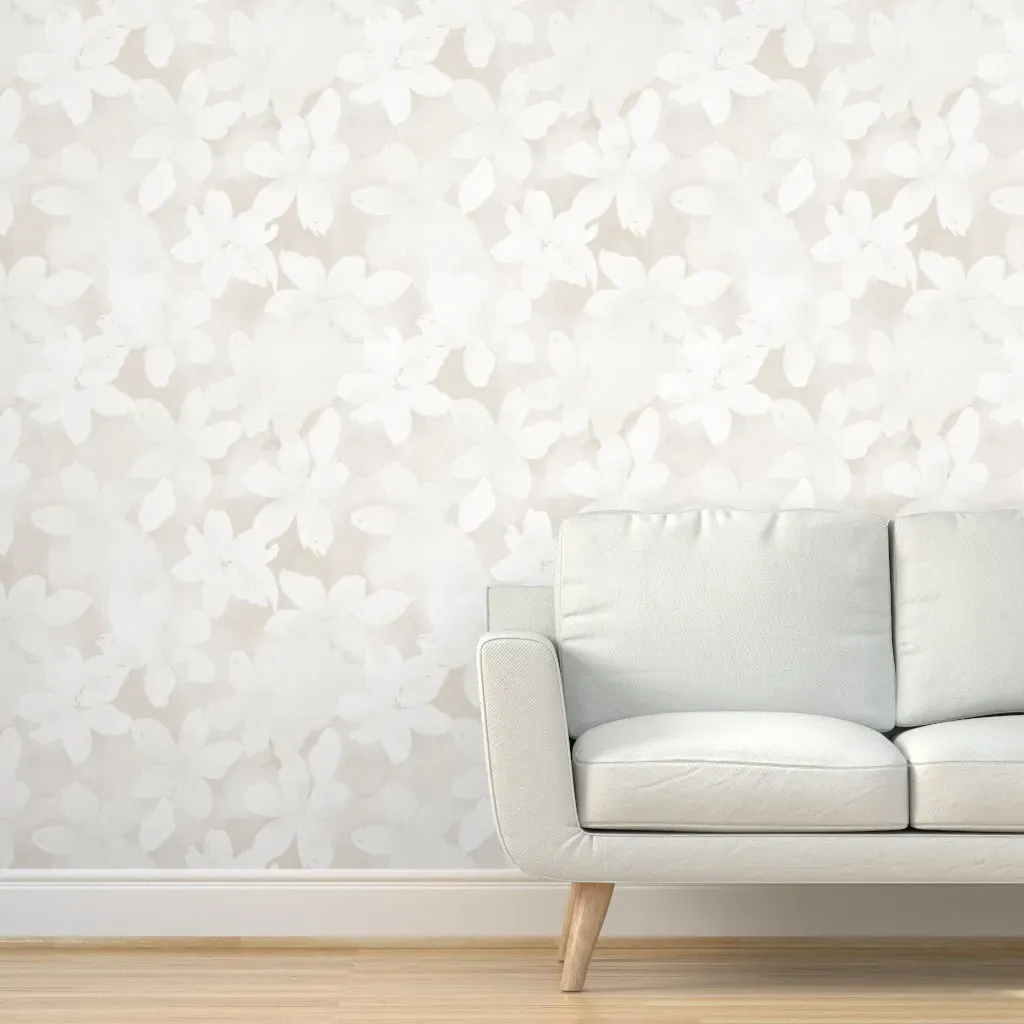 Fleur Muse Peel and Stick Wallpaper - White product