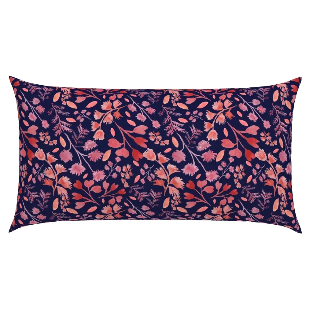 Fleurs Rouges King Size Pillow Sham - Coral product