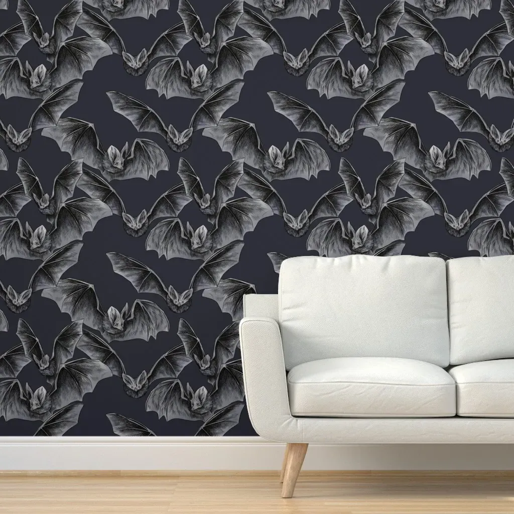Flittermouses Peel and Stick Wallpaper - Silver product
