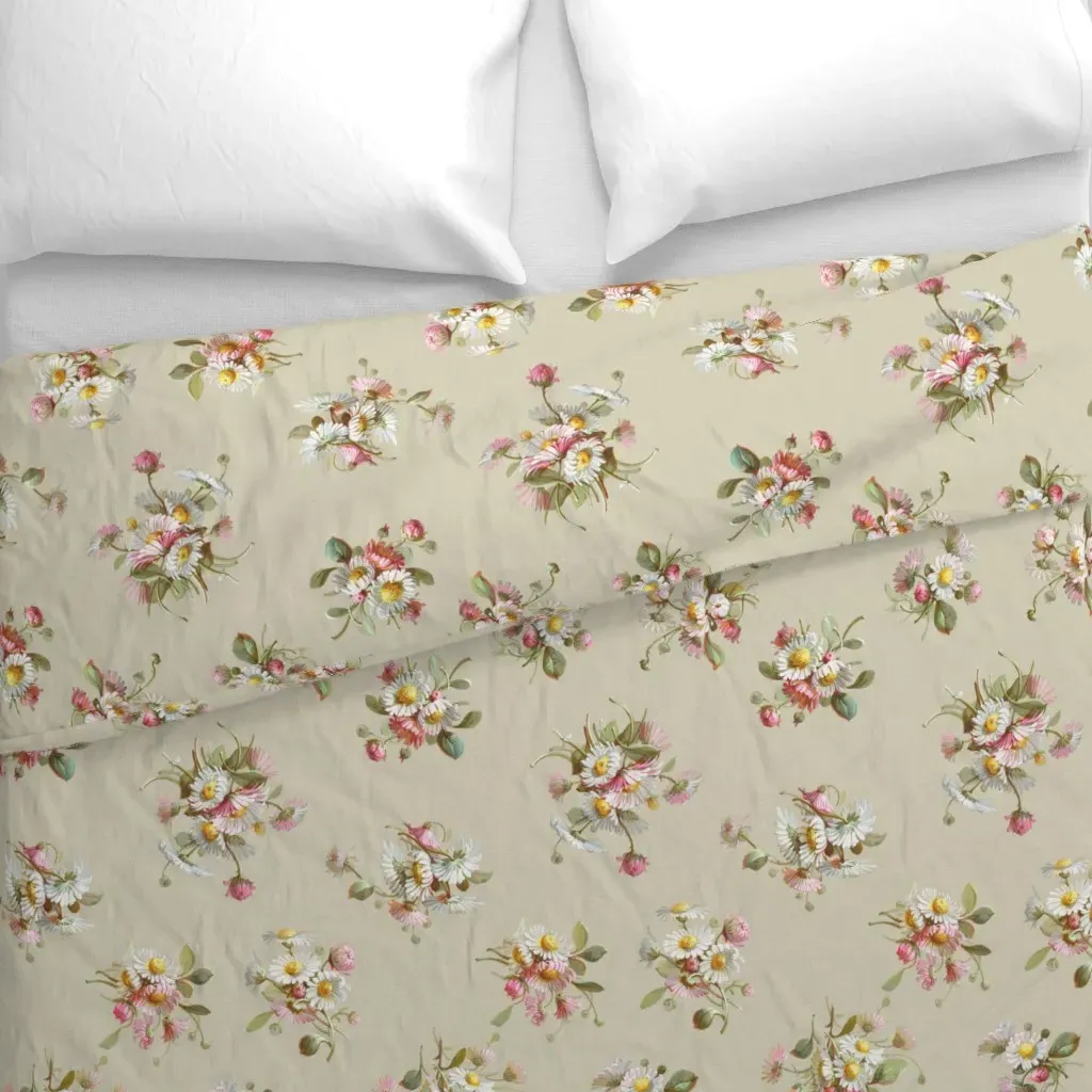 Floating Daisies Duvet Cover - White alternate view