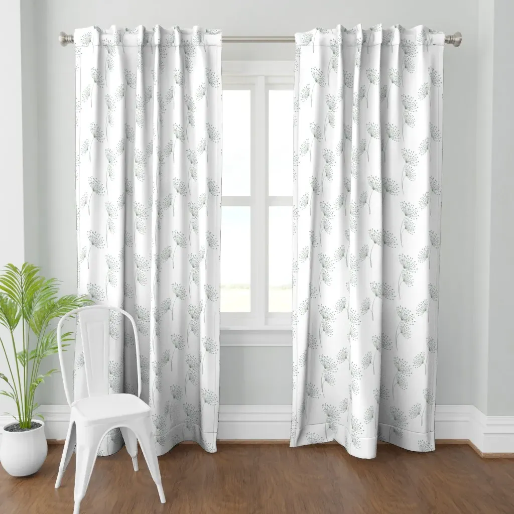 Floating Dandelion Curtain Panel - Sage Green product