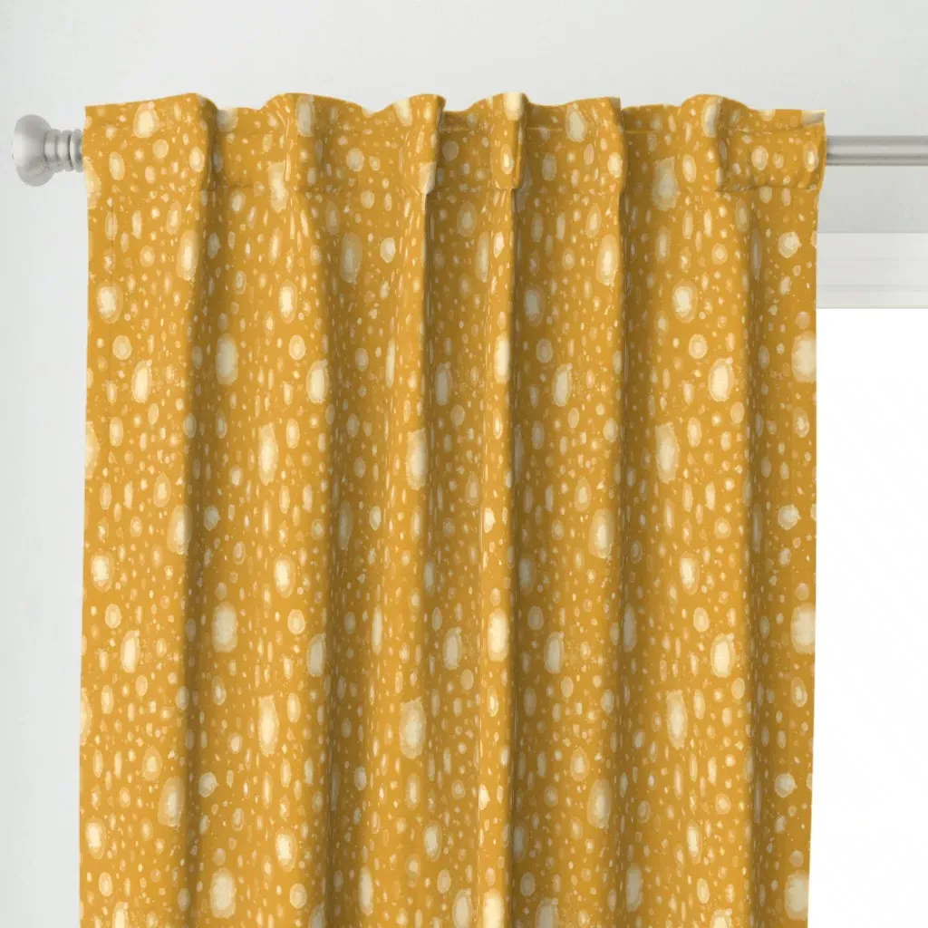 Floating Lanterns Curtain Panel - Mustard Yellow alternate view