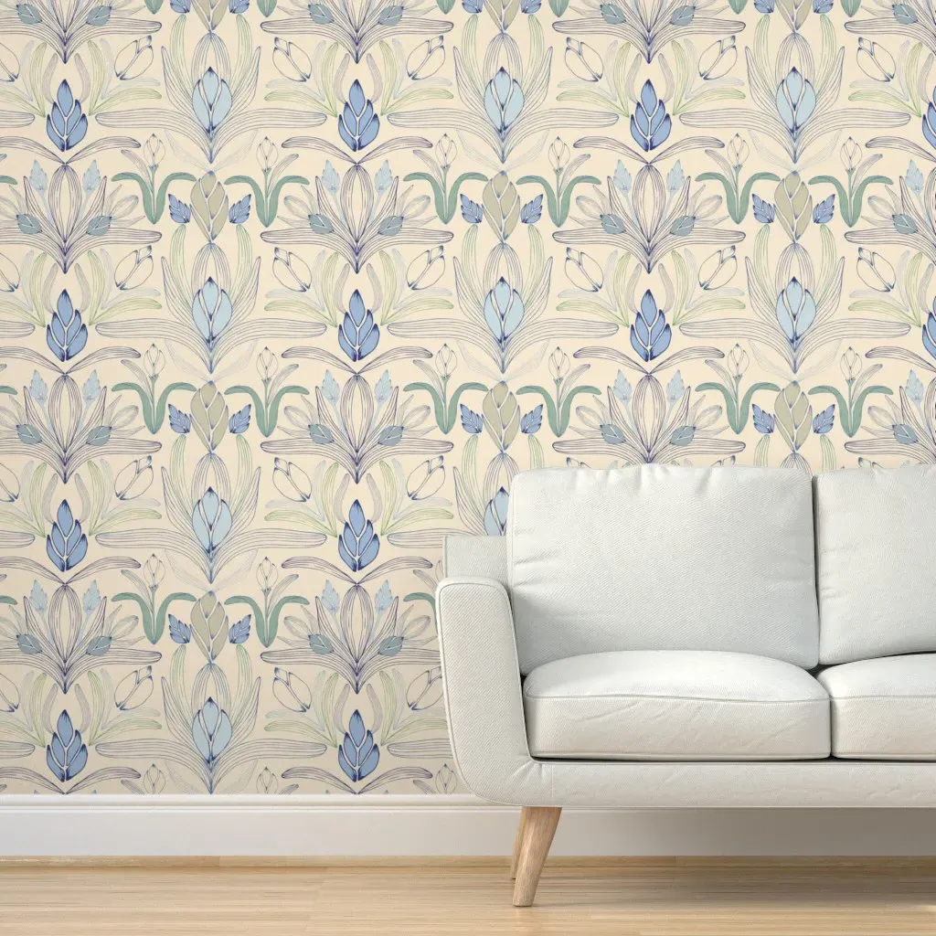 Flora Nouveau Peel and Stick Wallpaper - Cream product