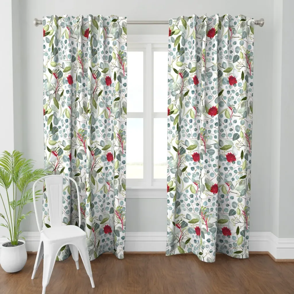 Floral Curtain Panel - Green product