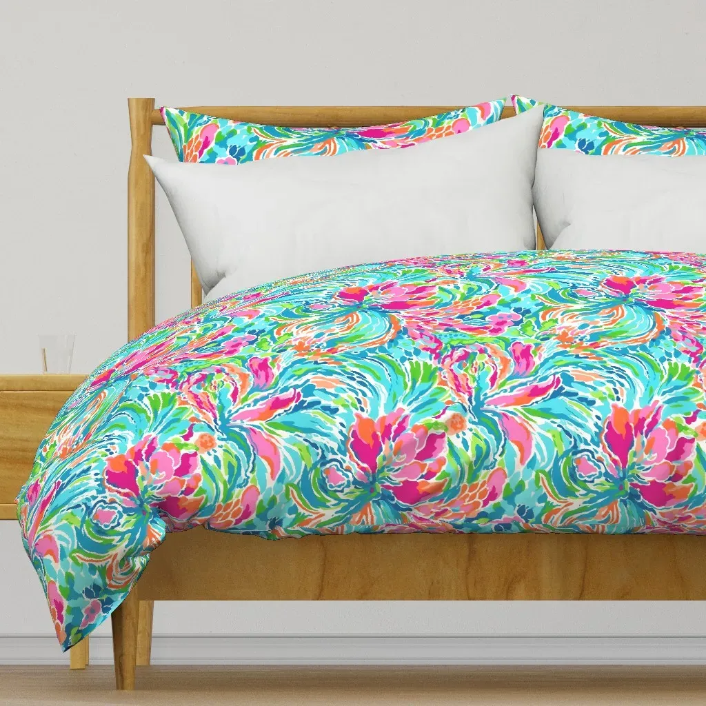 Floral Fiesta Duvet Cover - Pink, Teal product