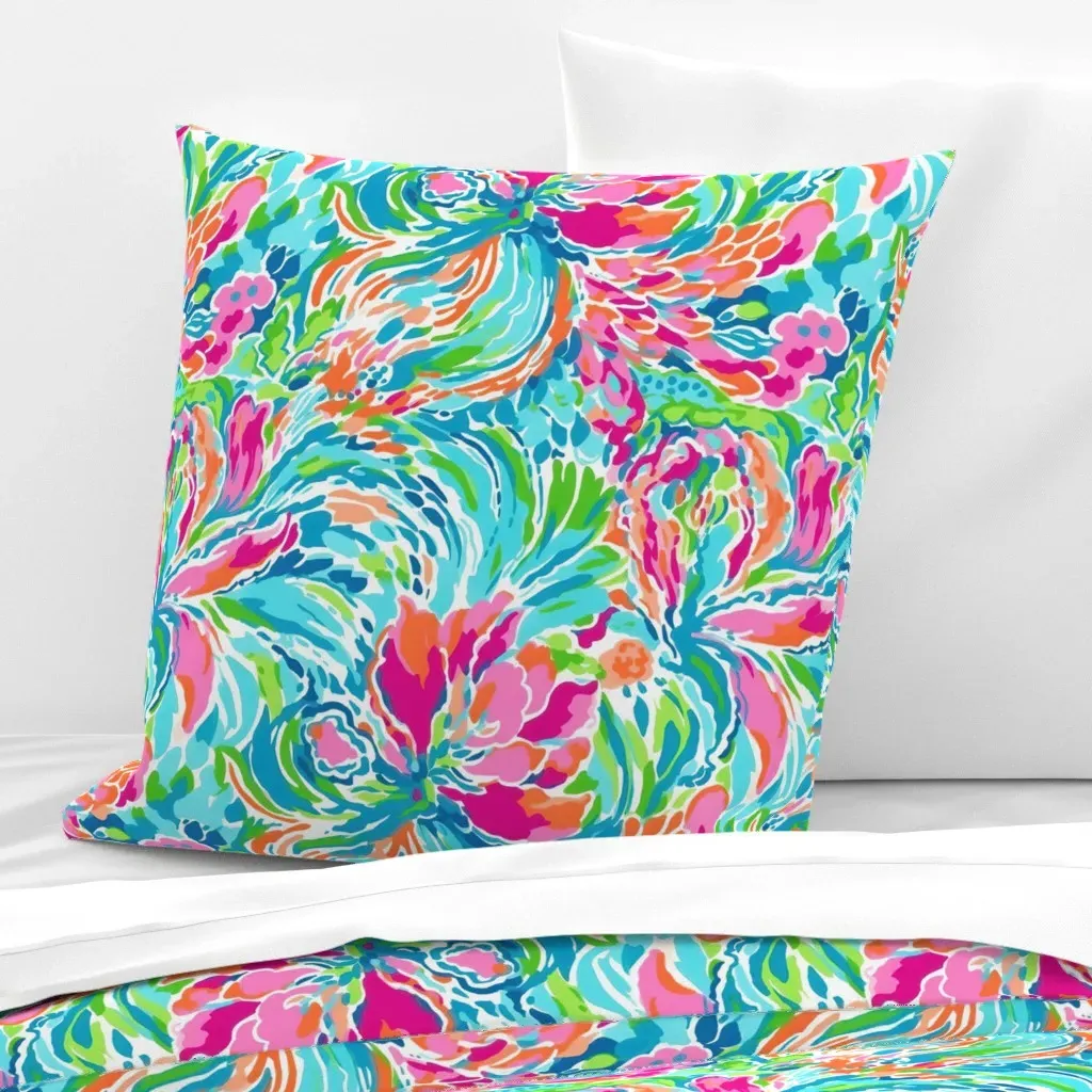 Floral Fiesta Euro Pillow Sham - Pink product