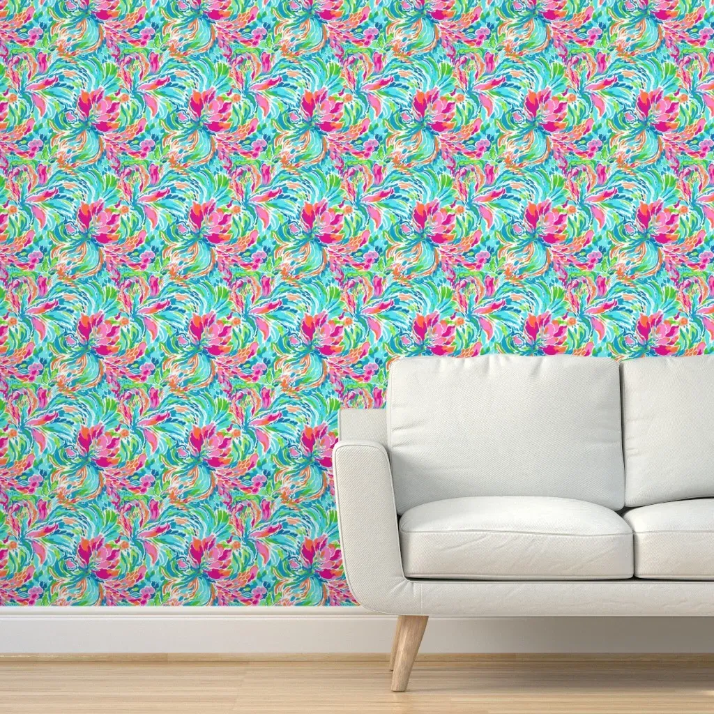 Floral Fiesta Peel and Stick Wallpaper - Pink, White product