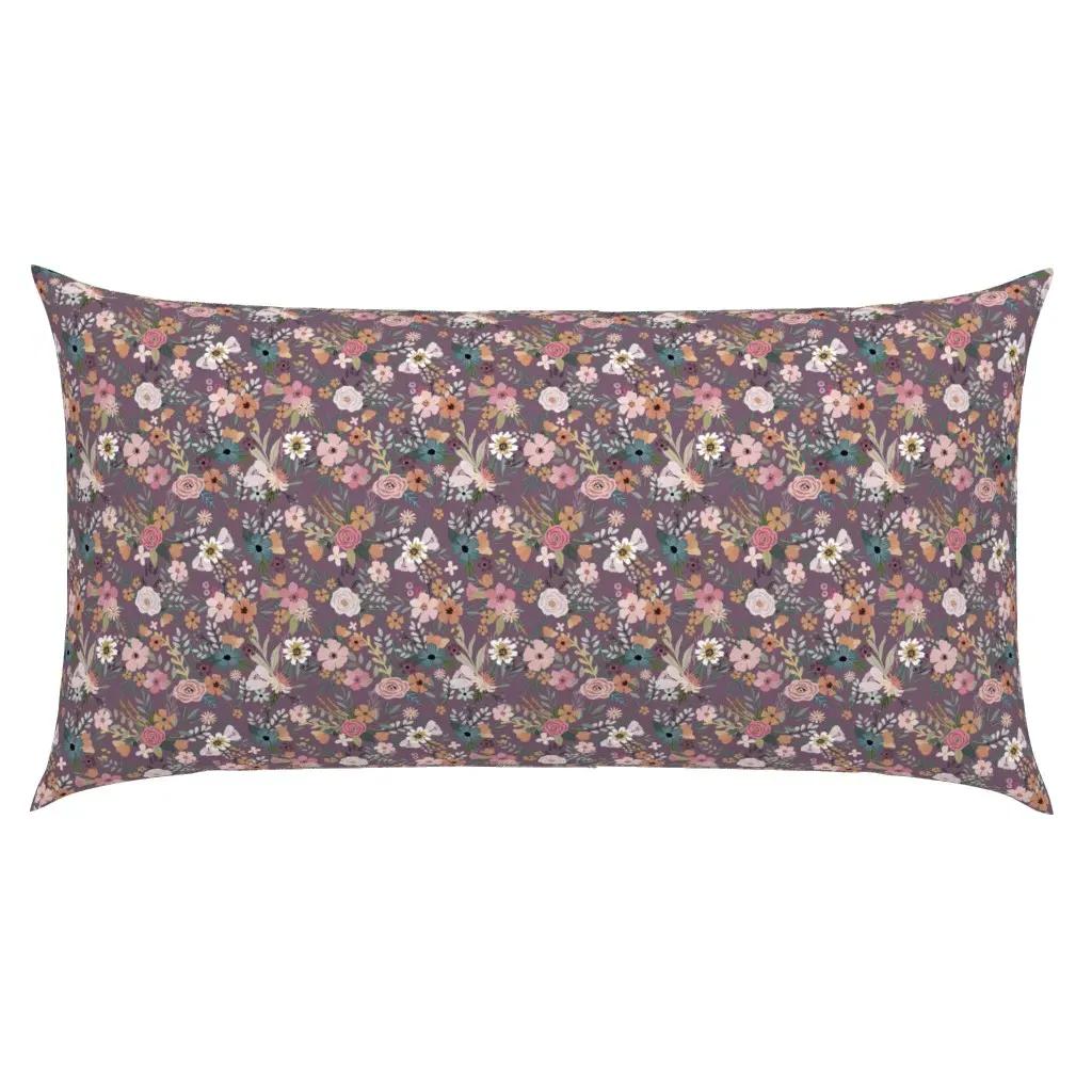 Floral Garden King Pillow Sham - Dusty Purple product