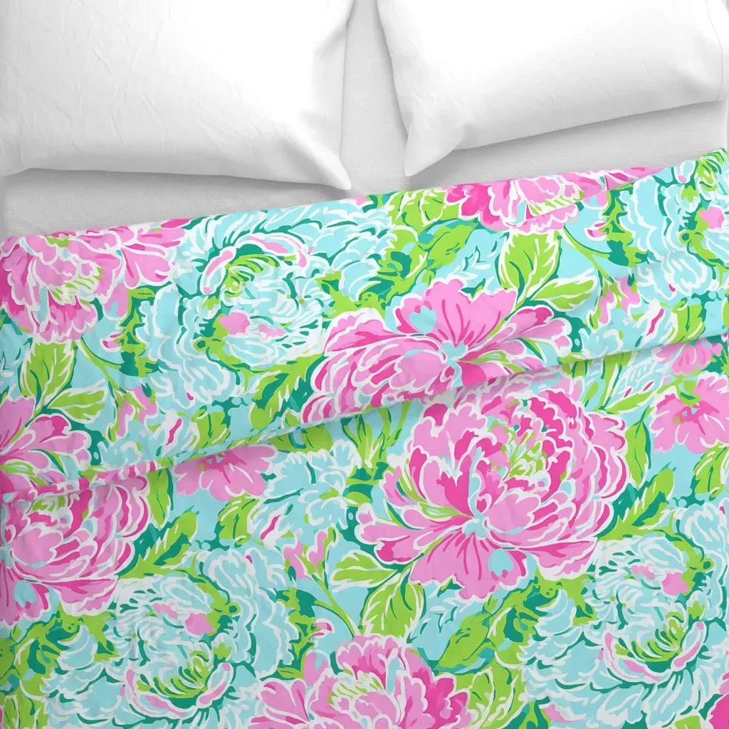 Floral Grand Millennial Duvet Cover - Pink alternate view