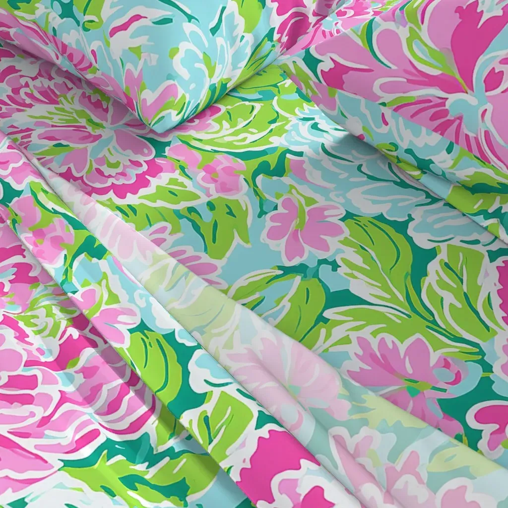 Floral Grand Millennial Queen Sheet Set - Pink alternate view