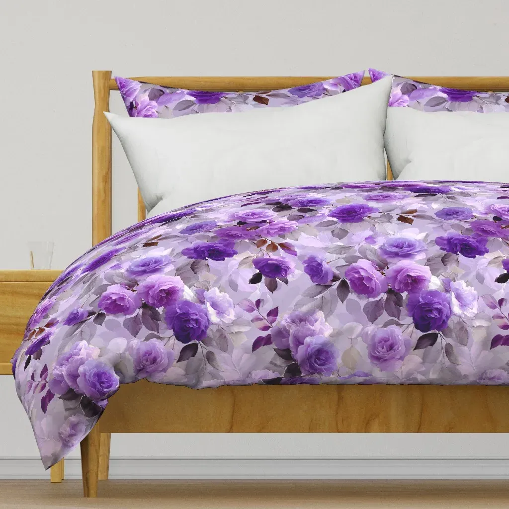 Floral Pattern 2 Duvet Cover - Purple product