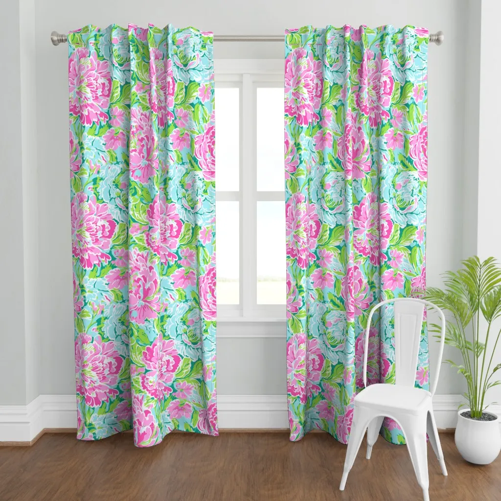 Floral Preppy Grand Curtain Panel - Pink product