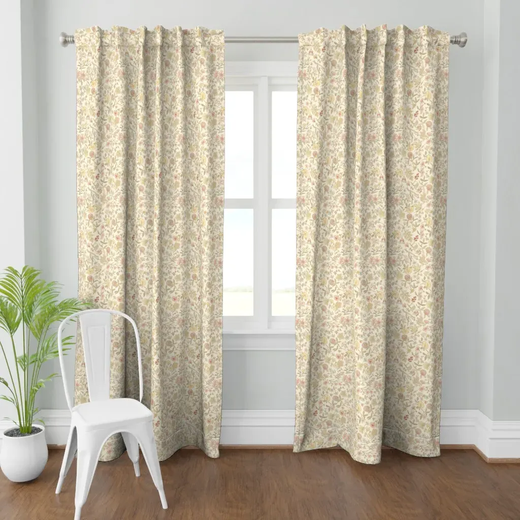 Floral Scatter Curtain Panel - Cream product