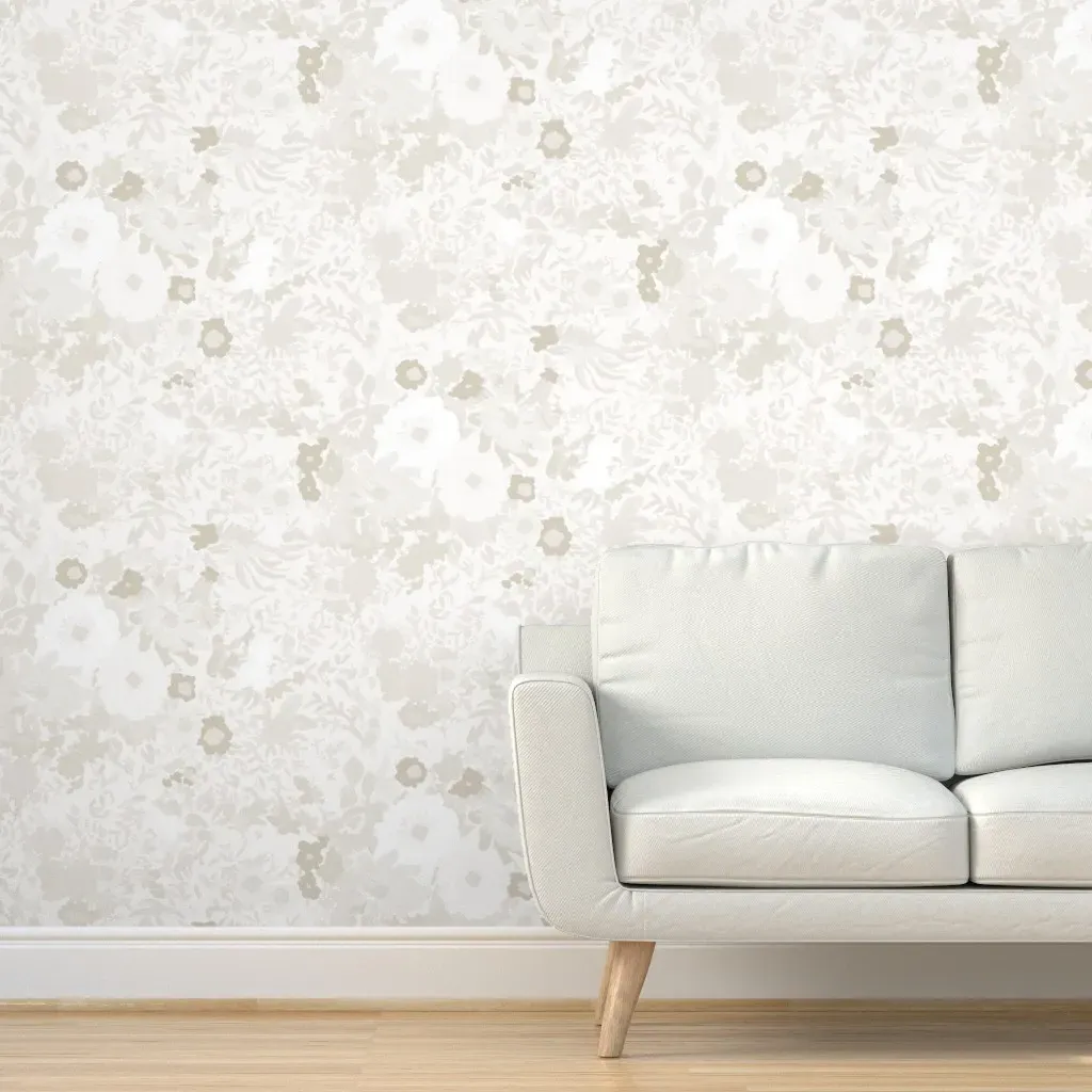 Floralicking Jumbo Scale Peel and Stick Wallpaper - Bone White product