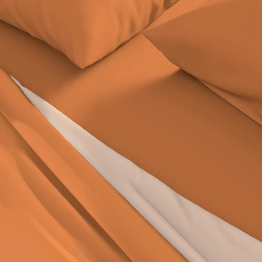 Floraline 1 Cal King Sheet Set - Tangerine Orange alternate view