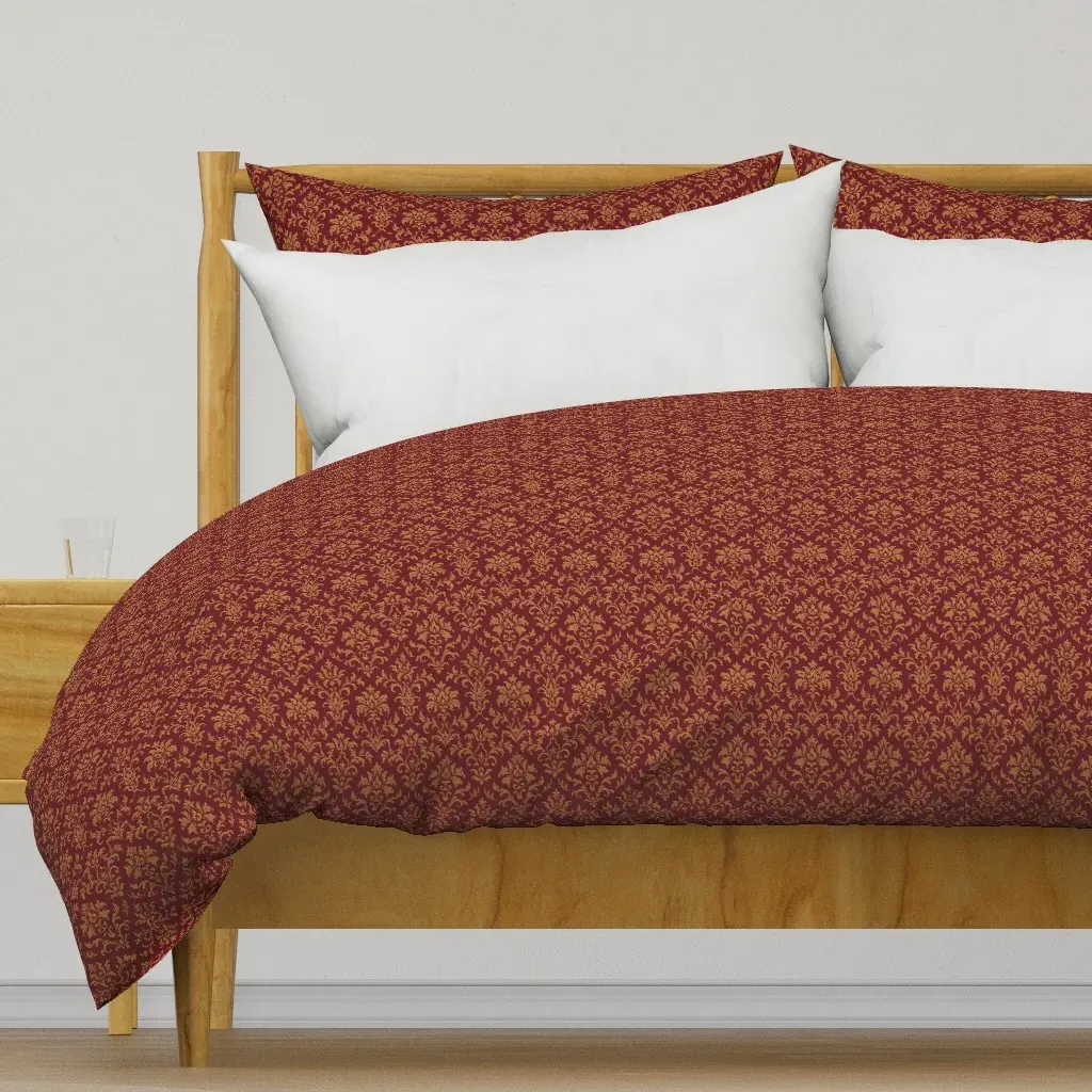 Floreal Burgundy Duvet Cover - Gold product