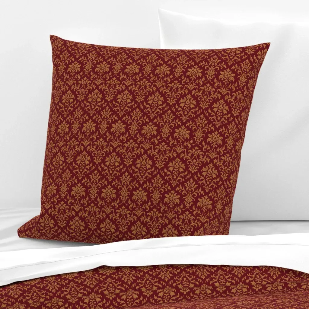 Floreal Burgundy Euro Pillow Sham - Gold product