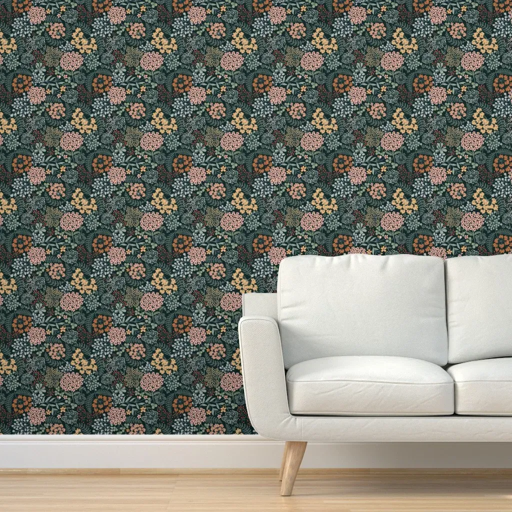 Floriography Garden Peel and Stick Wallpaper - Pink product