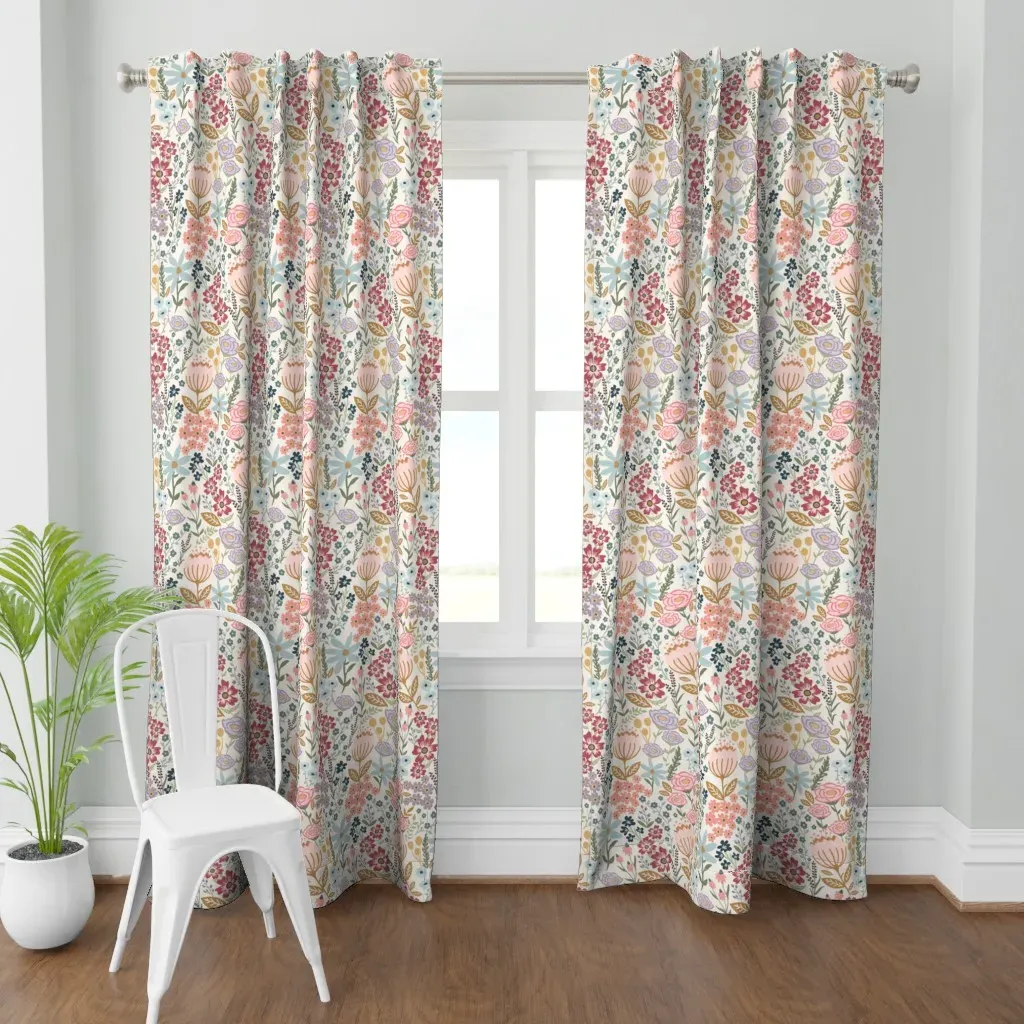 Flo's Garden Party Medium Curtain Panel - Pink product