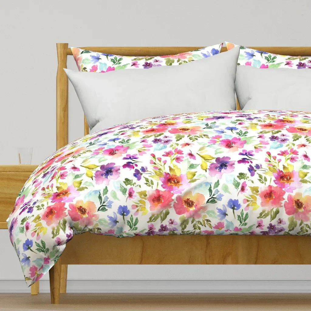 Flower Colorful Duvet Cover - Pink product