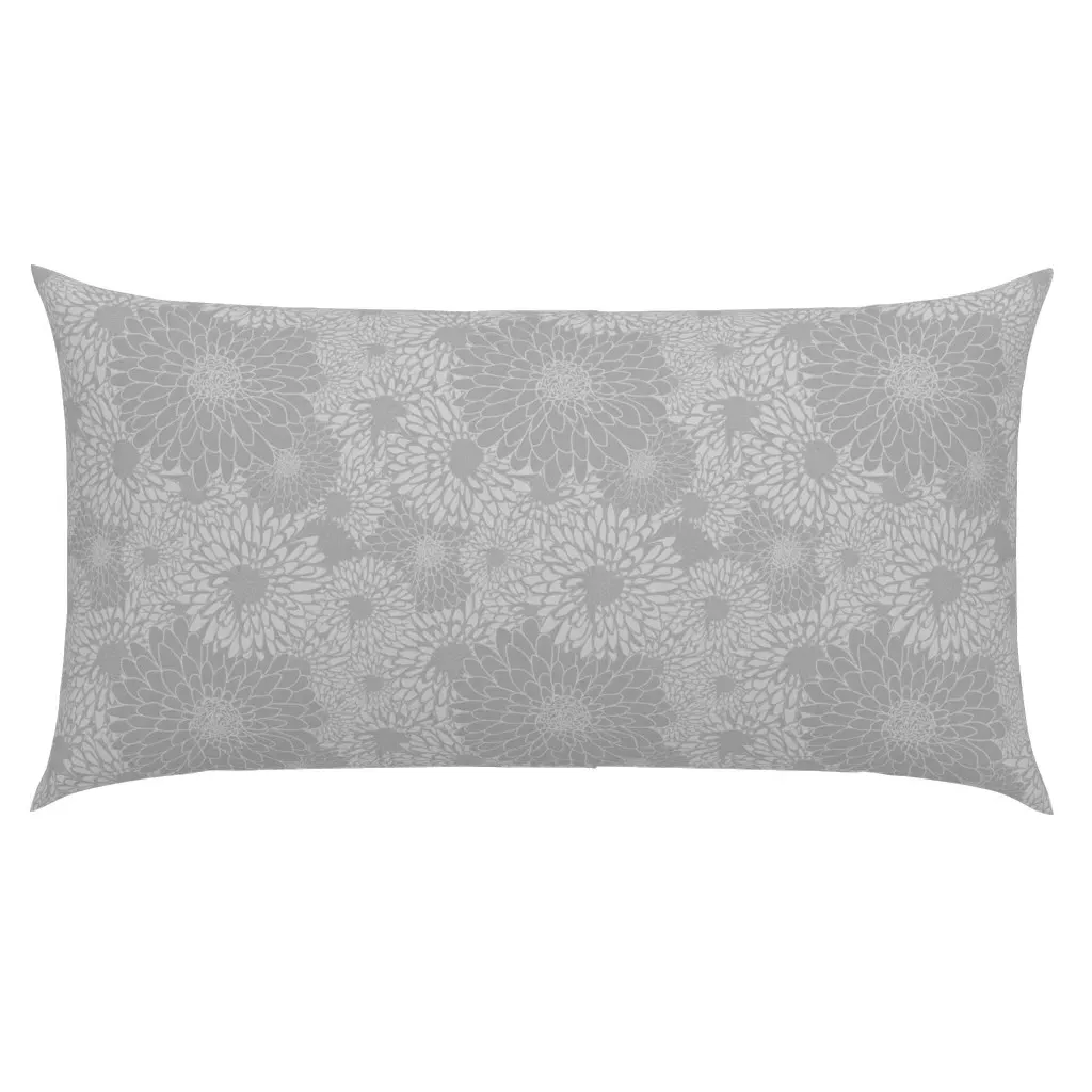 Flowering Chrysanthemums King Pillow Sham - Gray product