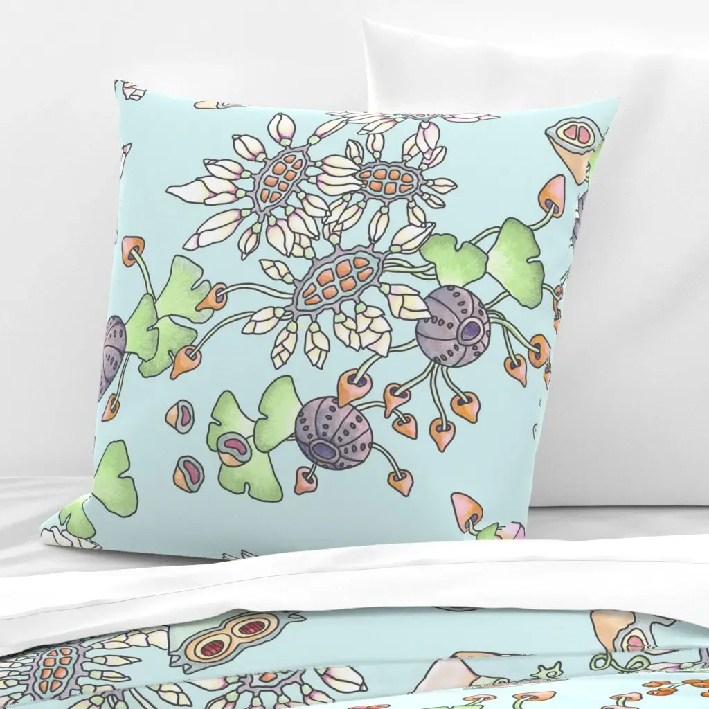 Flowers Euro Pillow Sham - Light Pink product