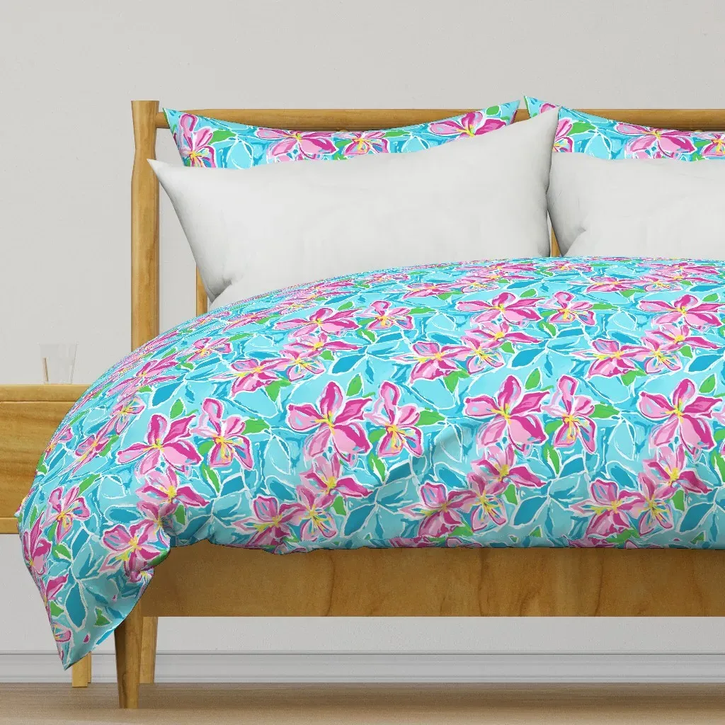 Flowery Pool Petite Duvet Cover - Pink product