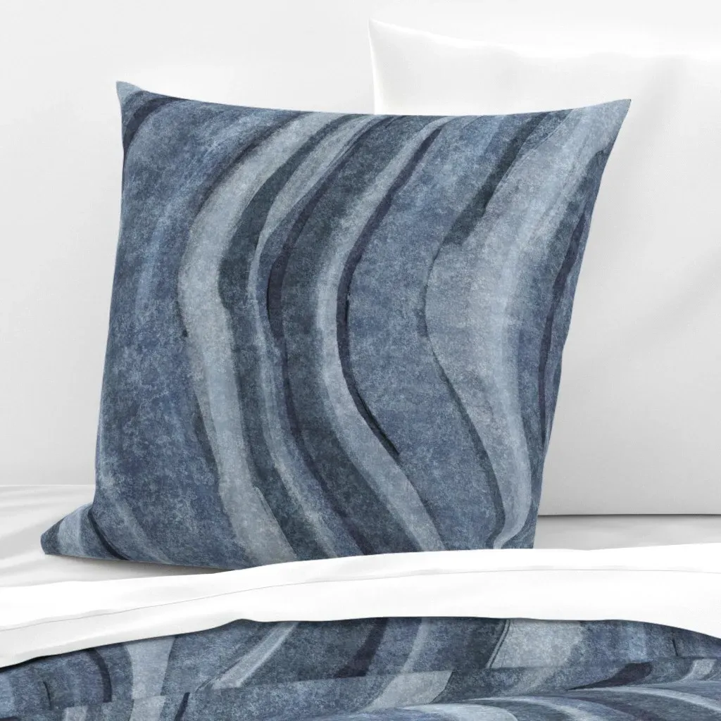 Flowing Stone Leland Blue Euro Pillow Sham - Indigo product
