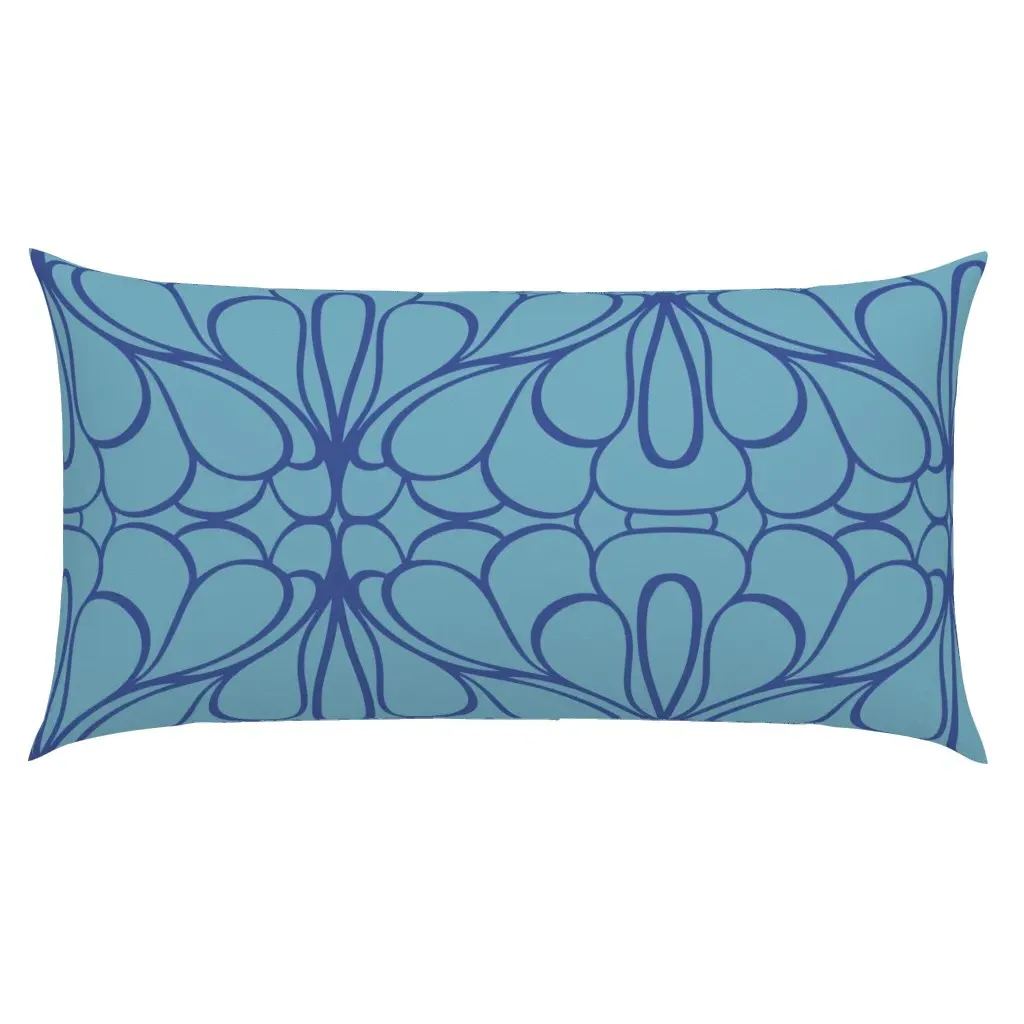 Fluent Dynamic Mediterranean Handdrawn King Pillow Sham - Blue product