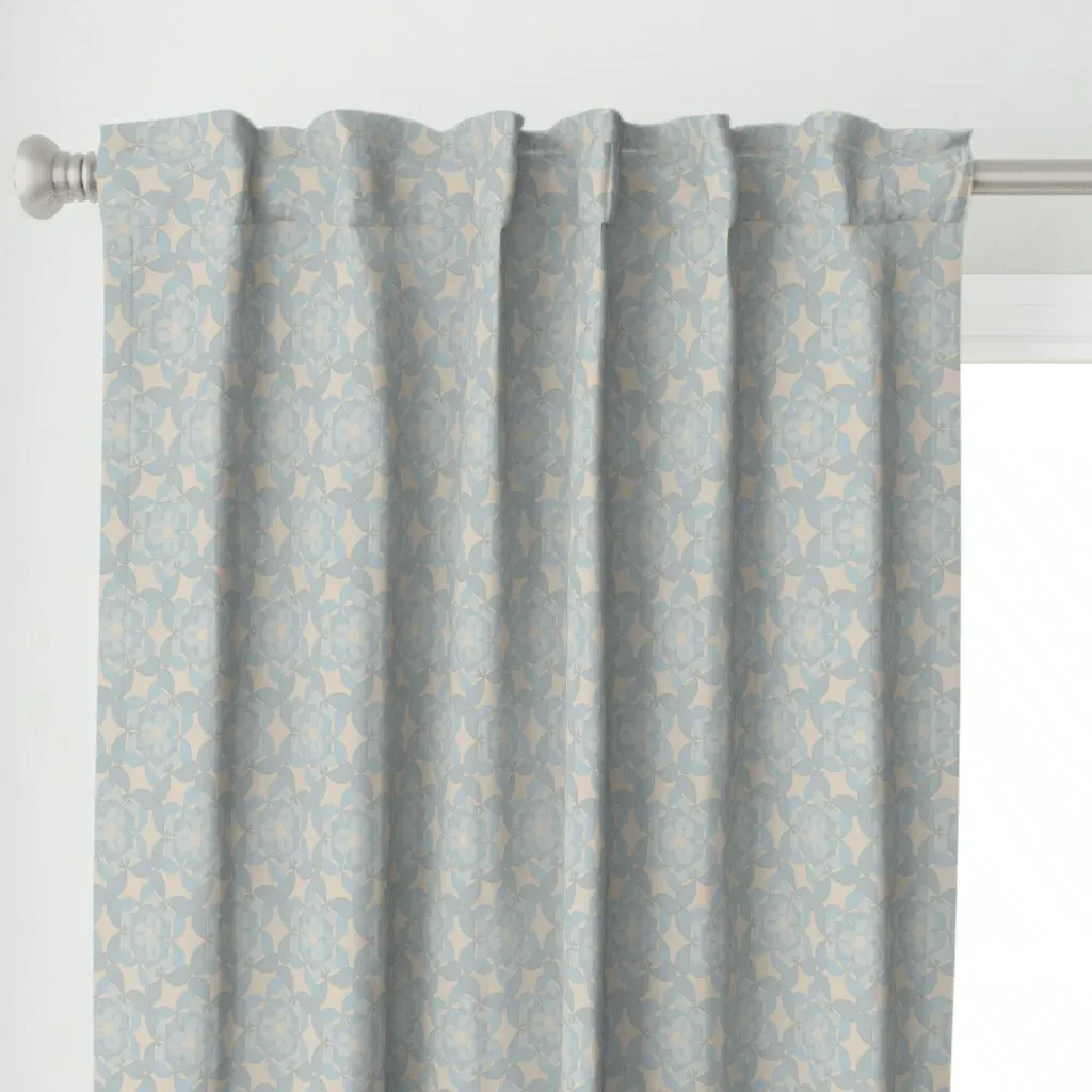 Flutterpetals Skymist Curtain Panel - Light Blue alternate view