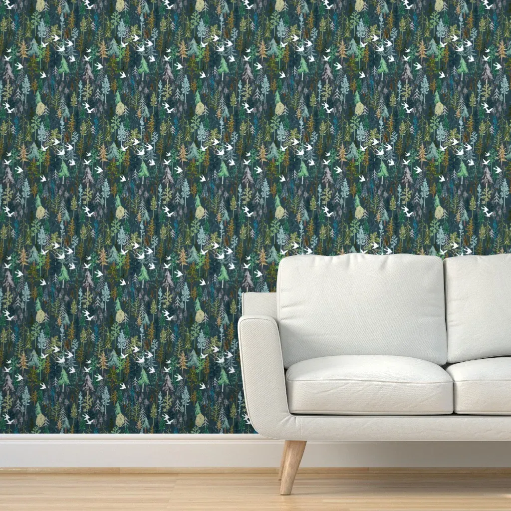 Fly Over Peel and Stick Wallpaper - Navy product