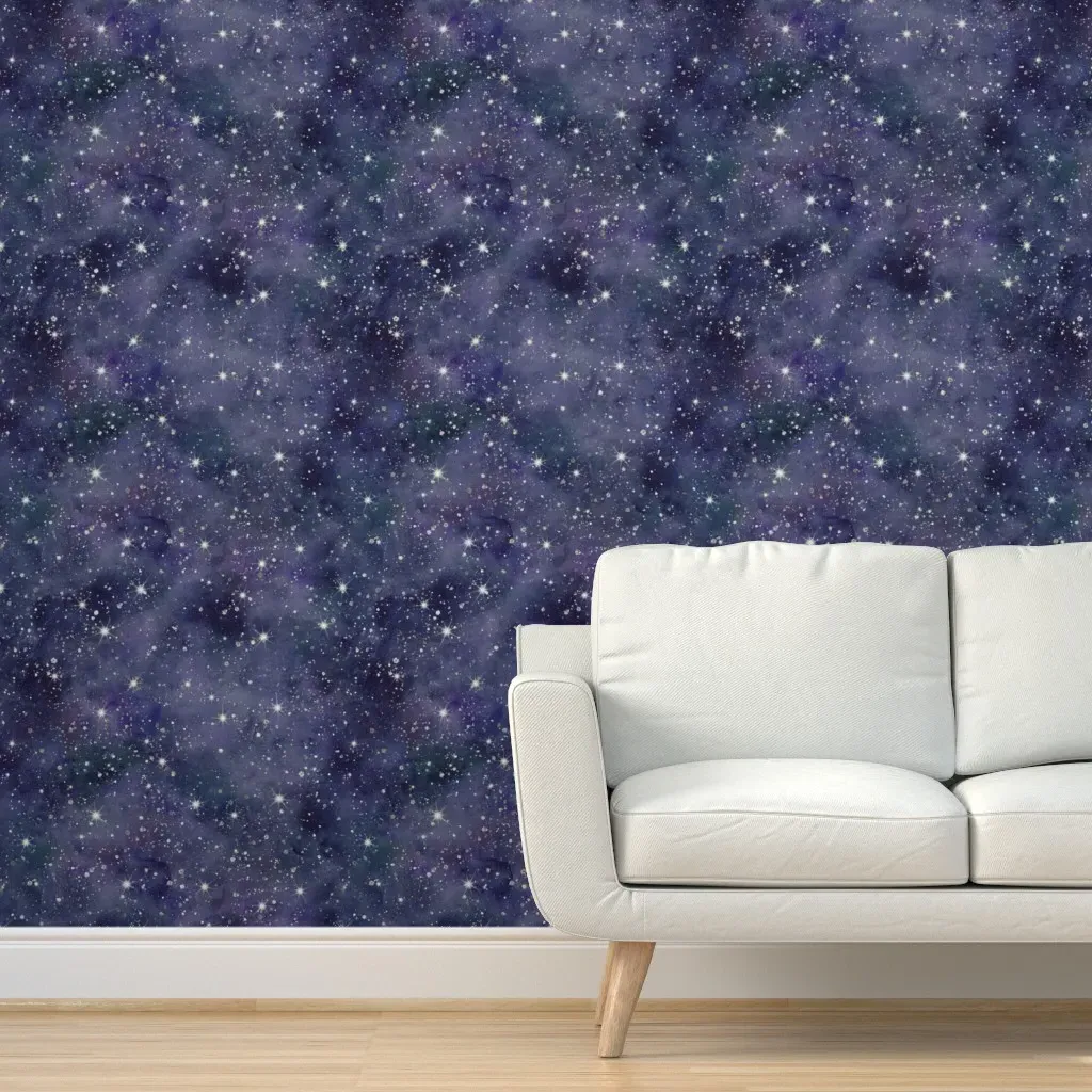 Flying To The Stars Peel and Stick Wallpaper - Dark Blue product