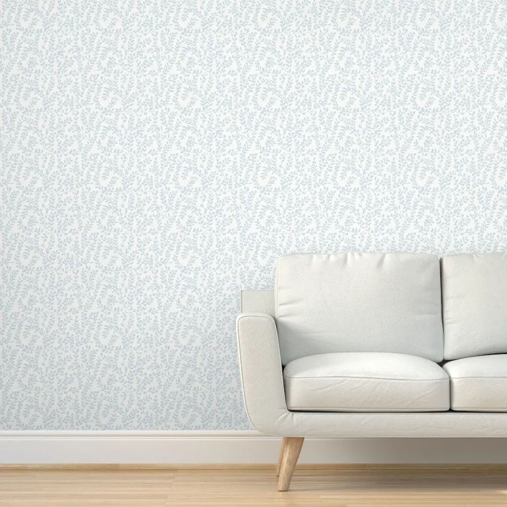 Foliage Fog Peel and Stick Wallpaper - Light Blue product