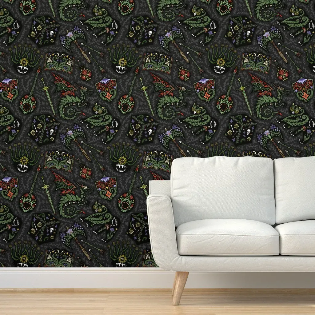 Folk Adventure Peel and Stick Wallpaper - Green product